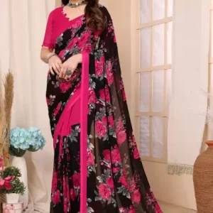 Unstitched Crepe Salwar Suit Material Printed
