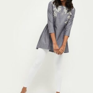 Women Solid Ankle-Length Leggings-White